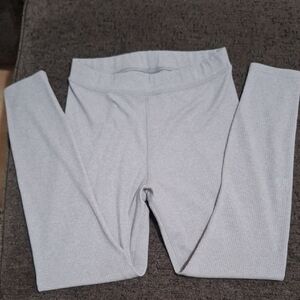 ALO Light Gray Ribbed Leggings